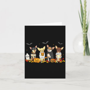 Cartão Amantes de Chihuahua do Fantasma do Halloween Soky