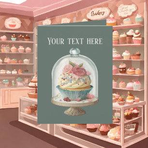 Cartão Amantes de cupcake de corte adicionam texto
