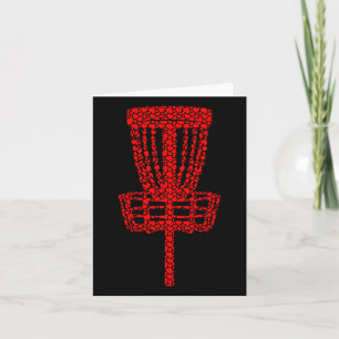 Cartão Amantes de Disc Golf Corações de São Valentão Amor