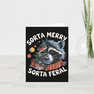 Cartão Amantes de Guaxinim Meio Alegre Meio Feral Diverti