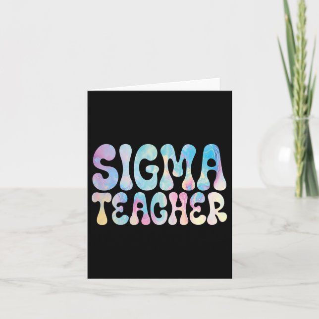 Cartão Amantes de memes de professor Sigma de volta às au (Frente)