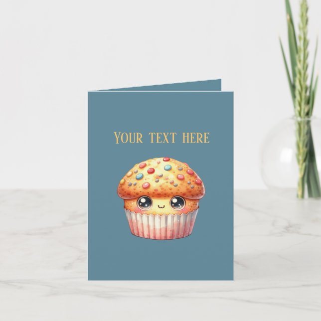 Cartão Amantes de muffins fofos Fornecedores de padaria p (Frente)