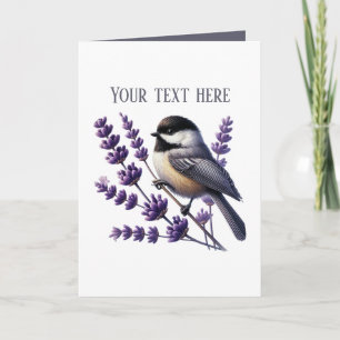 Cartão Amantes de passarinhos Cute Chickadee
