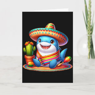 Cartão Amantes de tubarão cinco de maio chapéu maracas me