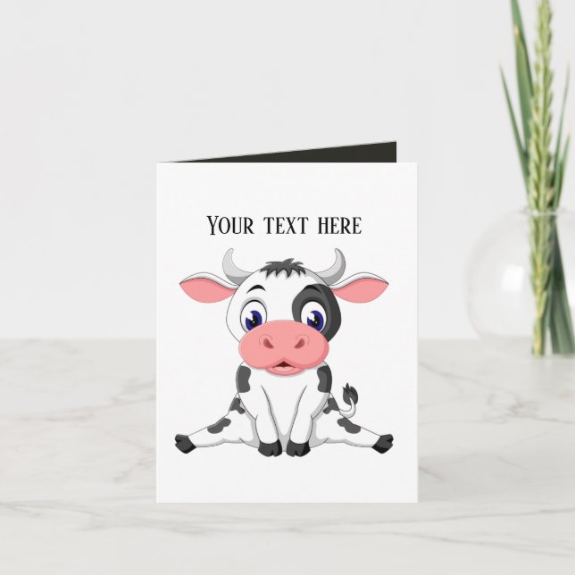 Cartão Amantes de vacas bonitas, personalizáveis (Frente)