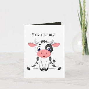 Cartão Amantes de vacas bonitas, personalizáveis