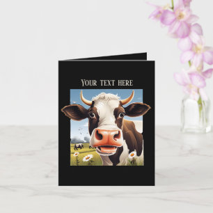 Cartão Amantes de vacas divertidas, personalizáveis
