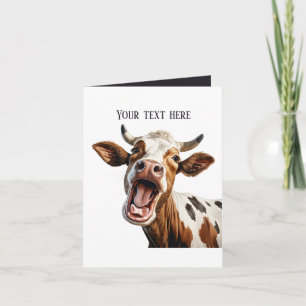 Cartão Amantes de vacas engraçadas, personalizáveis
