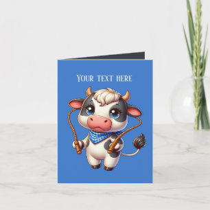 Cartão Amantes de vacas engraçadas, personalizáveis