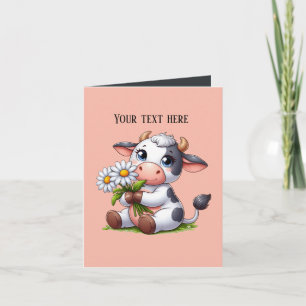 Cartão Amantes de vacas engraçadas, personalizáveis