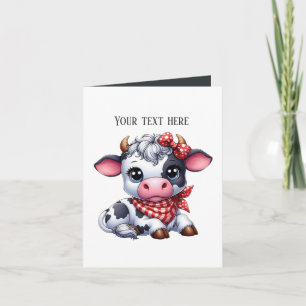 Cartão Amantes de vacas engraçadas, personalizáveis