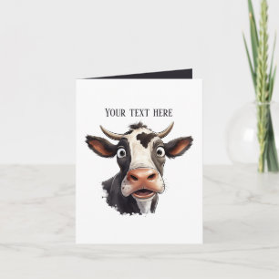 Cartão Amantes de vacas engraçadas, personalizáveis