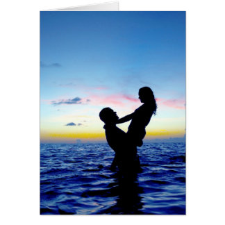 Cartão Amantes do por do sol