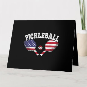 Cartão Amar Bola de Picles do Jogador de Pickleball dos E