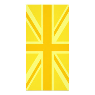 Cartão Amarelo Amarelo Jack British Flag Background