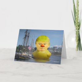 Cartão amarelo de borracha do pato de Donald Trump