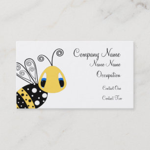 Cartão amarelo de Bueinss da abelha