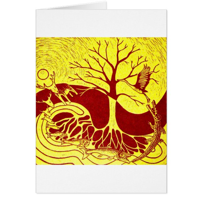 Cartão Amarelo do ciclo da natureza (Frente)