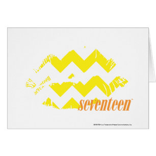 Cartão Amarelo do ziguezague