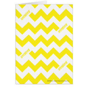 Cartão Amarelo do ziguezague