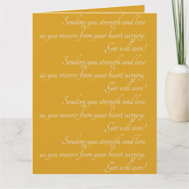 Cartão Amarelo Personalizado Deseja Bem Cirurgia Cardíaca