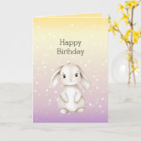Amarelo Roxo Branco Pontos Bokeh Coelho Aniversári