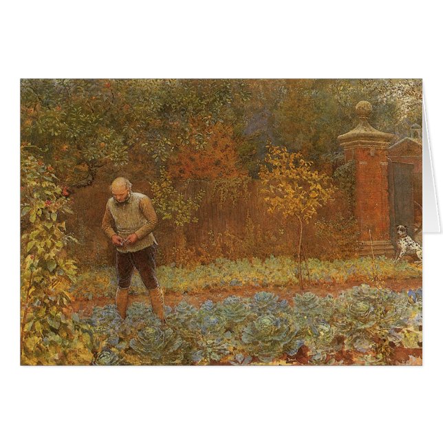 Cartão Amateur (Coachman & Cabbages) por Frederick Walker (Frente Horizontal)