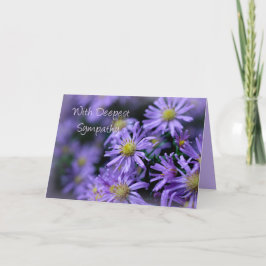 Cartão Amável simpatia pelas Flores de Aster Roxo