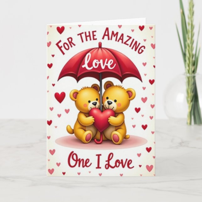 Cartão Amazing Love Heart Bears Card (Frente)
