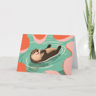 Cartão Amazing Otter Animal Greeting Card