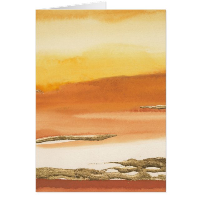 Cartão Âmbar dourado mim impressão do abstrato v2 (Frente)