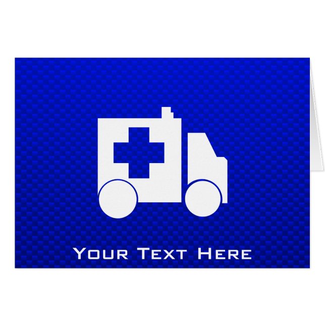 Cartão Ambulância azul (Frente Horizontal)