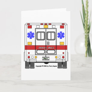 Cartão Ambulância dos serviços médicos da emergência