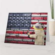 Ame a arte do grafite dos EUA.