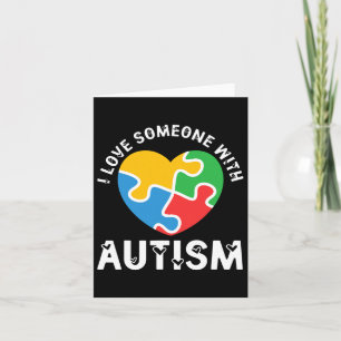 Cartão Ame Alguém Com Autismo Quebra-cabeça do Coração Au