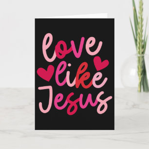 Cartão Ame Como Jesus Coração Coquete Cruz Cristã Val