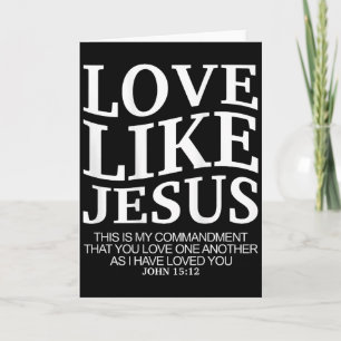 Cartão Ame Como Jesus João 15 12 Cristã Adolescente Irmã