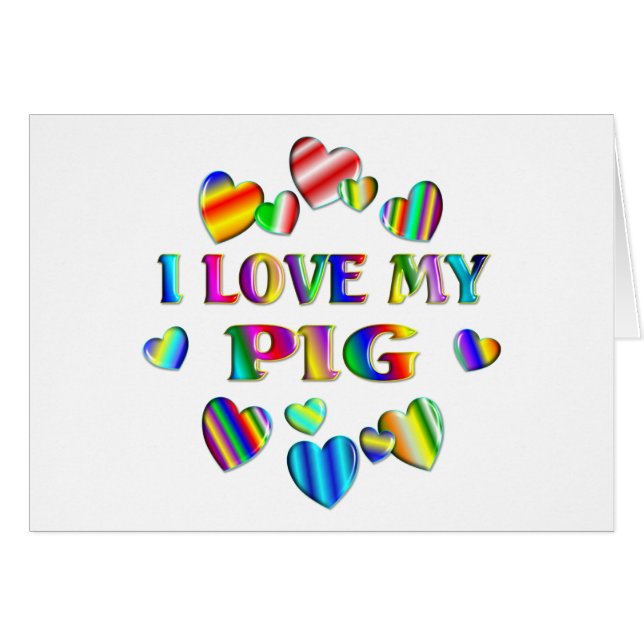 Cartão Ame meu porco (Frente Horizontal)