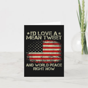 Cartão Ame O Tweet Médio E A Paz Mundial Agora