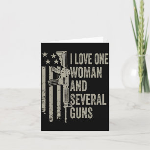 Cartão Ame uma mulher e várias armas, marido pai engraçad