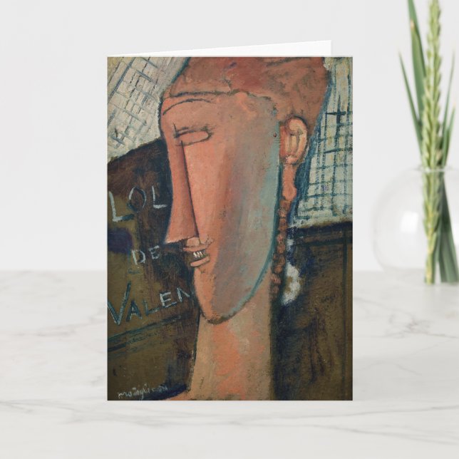 Cartão Amedeo Modigliani - Lola de Valence (Frente)