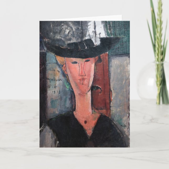 Cartão Amedeo Modigliani - Madame Pompadour (Frente)