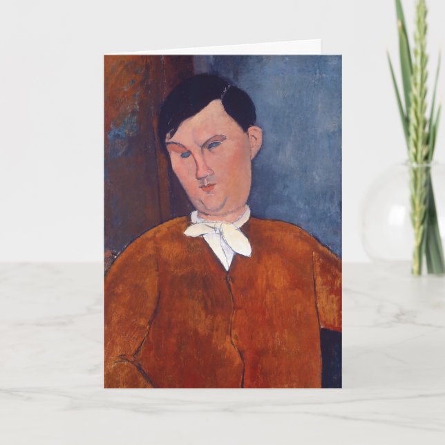 Cartão Amedeo Modigliani - Monsieur Deleu (Frente)