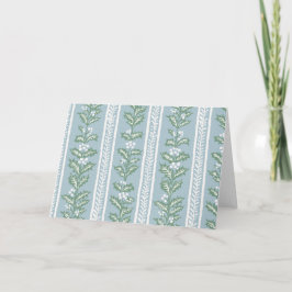 Cartão Ameixa de Natal Tradicional, Listra de Holly Azul