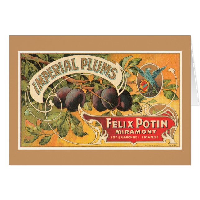 Cartão Ameixas Imperiais (Frente Horizontal)