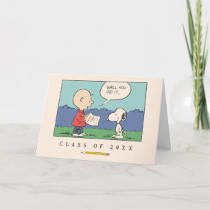 Cartão Amendoins Charlie Brown Snoopy Bem Você Fez Isso G