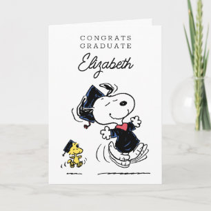 Cartão Amendoins Graduação em Snoopy & Woodstock