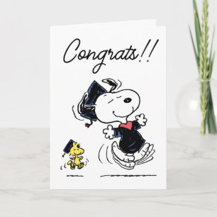 Cartão Amendoins   Graduação em Snoopy & Woodstock