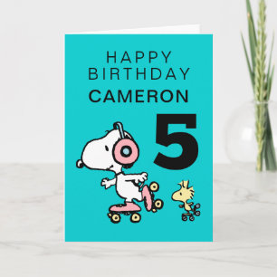 Cartão AMENDOINS   Snoopy Feliz Aniversário
