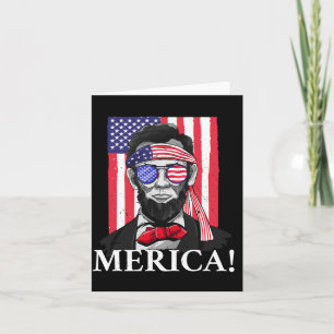 Cartão América _ Abe Lincoln 4 de Julho Presente para Hom